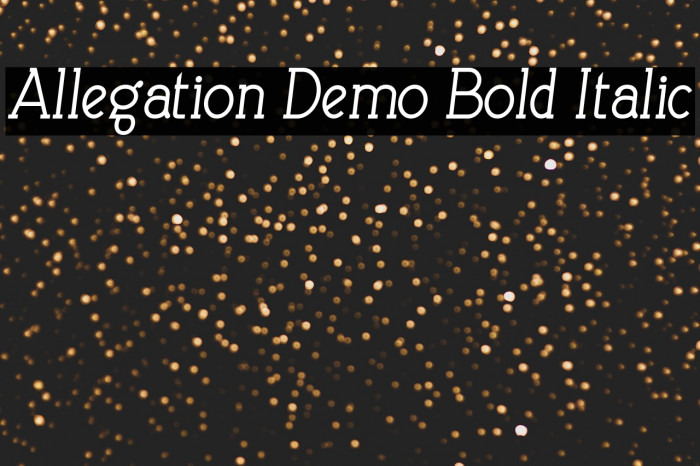 Allegation Demo Bold Italic Example 1