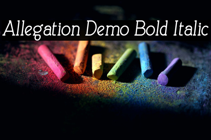 Allegation Demo Bold Italic Example 3