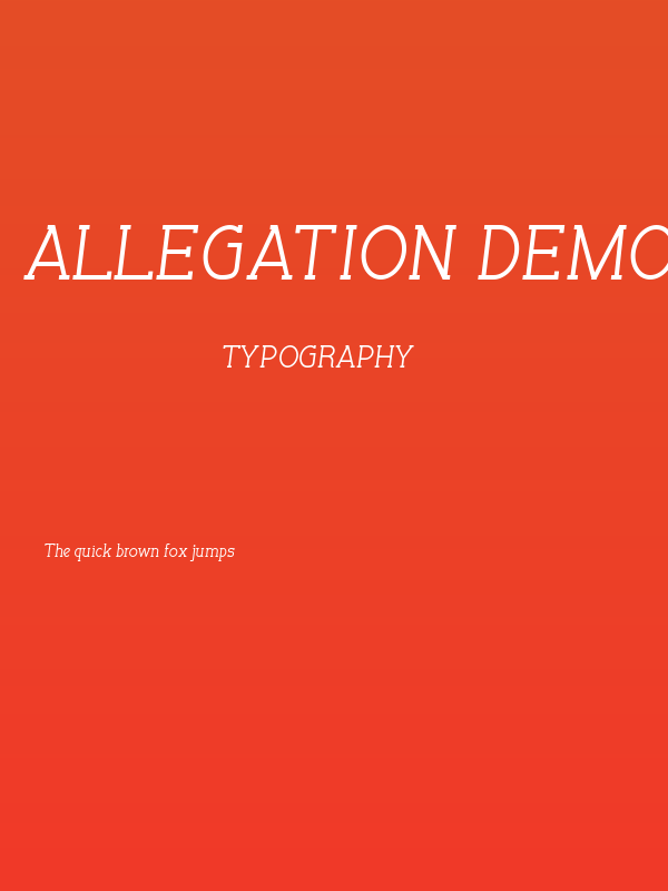 Allegation Demo Bold Italic Poster