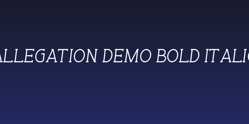 Allegation Demo Bold Italic Social Header