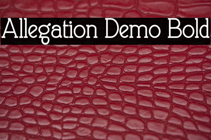 Allegation Demo Bold Example 2
