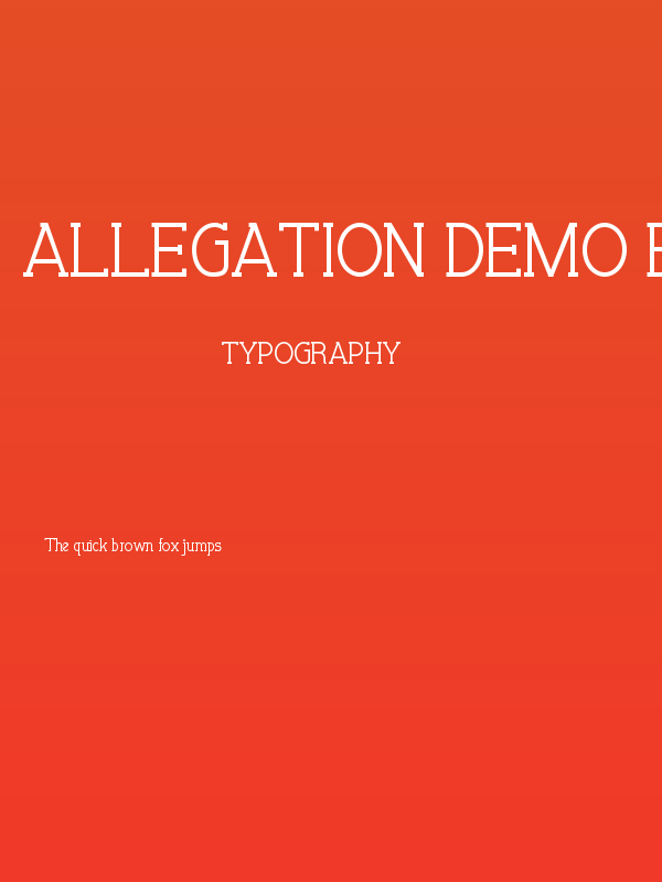 Allegation Demo Bold Poster