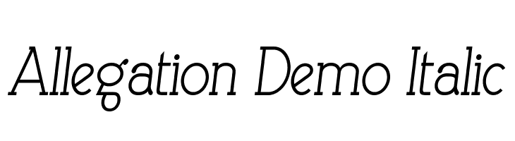 Allegation Demo Italic  免费字体下载