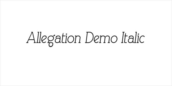 Allegation Demo Italic Logo