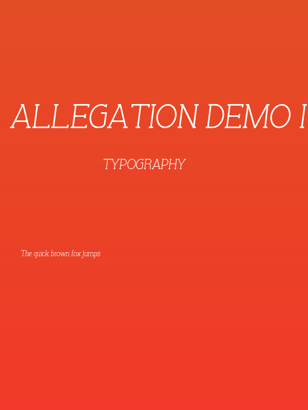 Allegation Demo Italic Poster
