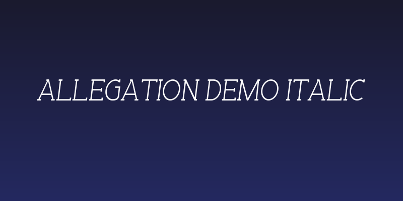 Allegation Demo Italic Social Header