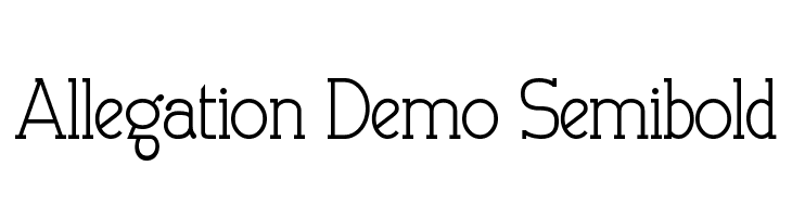 Allegation Demo Semibold  免费字体下载