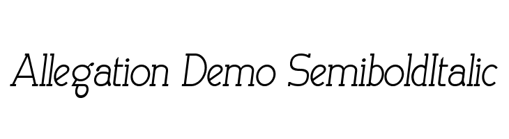 Allegation Demo SemiboldItalic  font caratteri gratis