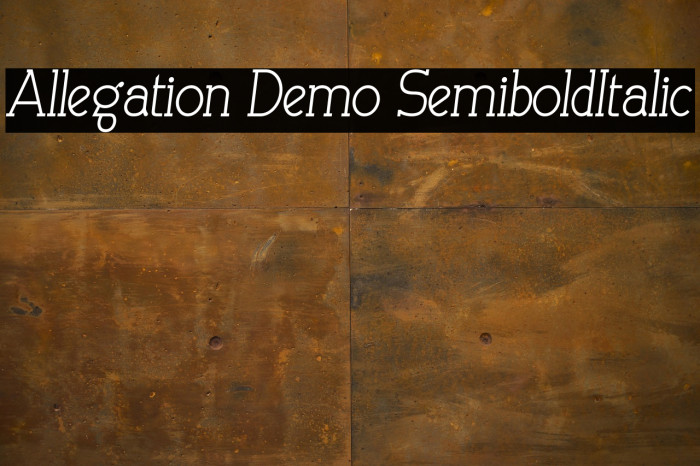 Allegation Demo SemiboldItalic Example 2