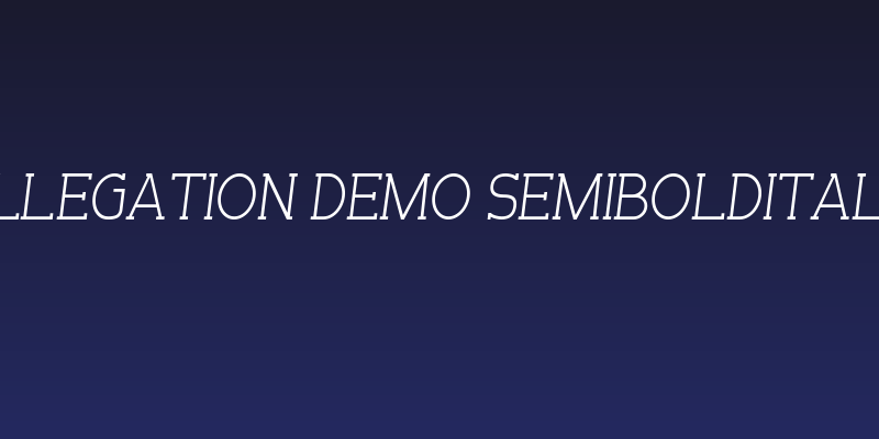 Allegation Demo SemiboldItalic Social Header