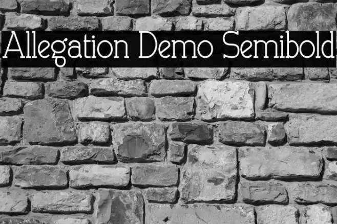 Allegation Demo Semibold Font examples