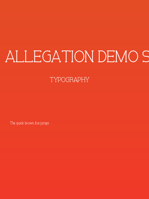 Allegation Demo Semibold Poster