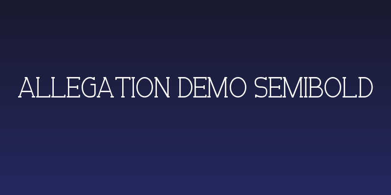 Allegation Demo Semibold Social Header