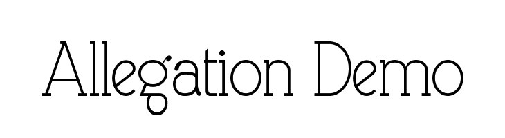 Allegation Demo Font - FFonts.net