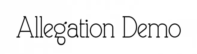 Allegation Demo  Frei Schriftart Herunterladen