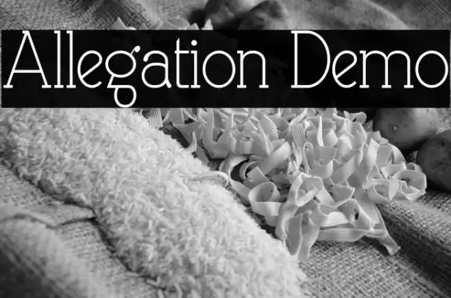 Allegation Demo Font examples