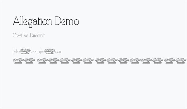 Allegation Demo Business Card