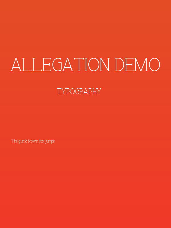 Allegation Demo Poster