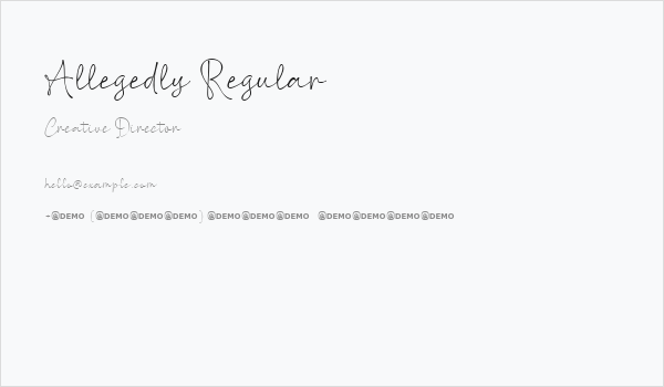 Allegedly Regular Business Card