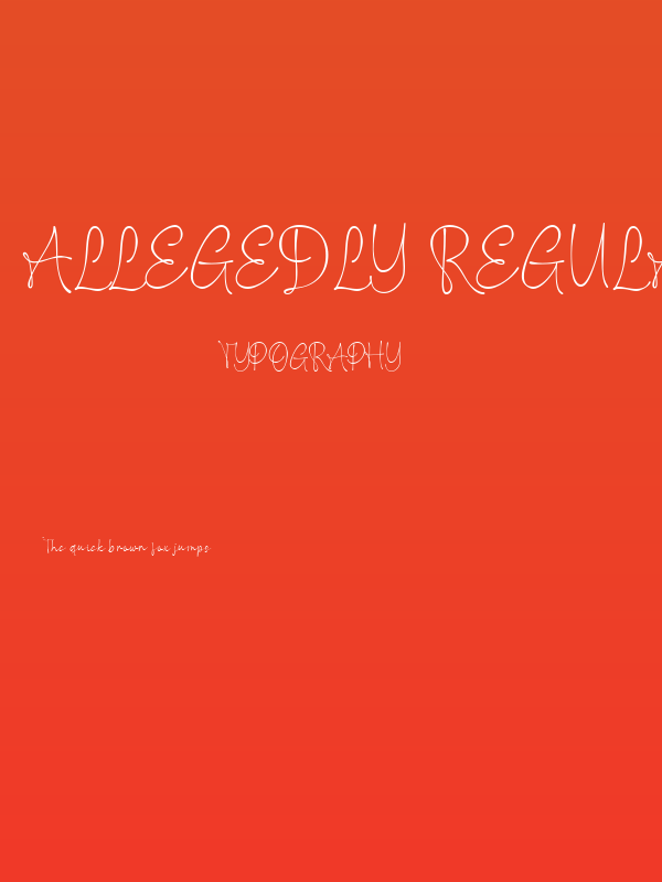 Allegedly Regular Poster