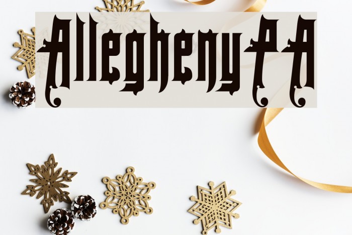 AlleghenyPA Font examples