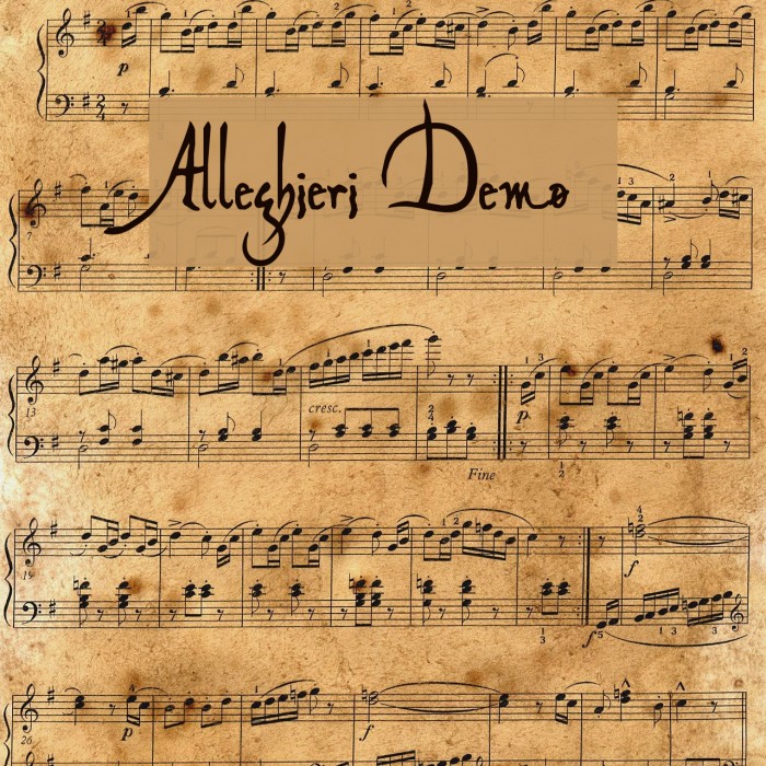 Alleghieri Demo Font examples