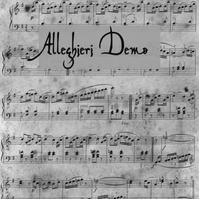 Alleghieri Demo फ़ॉन्ट examples