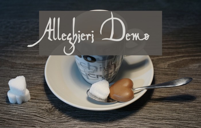 Alleghieri Demo Font examples