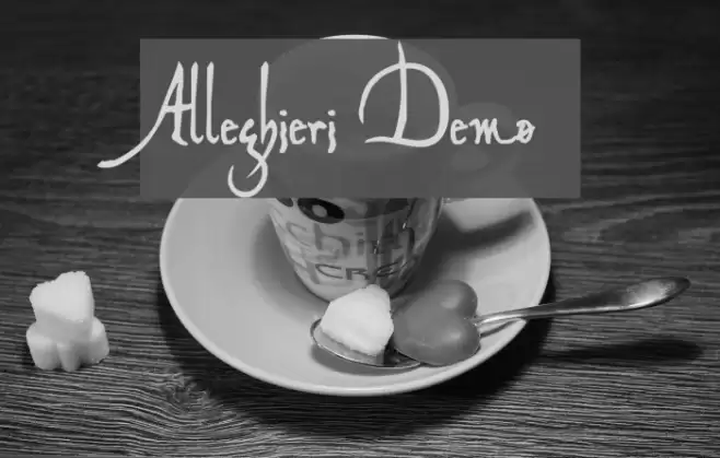 Alleghieri Demo फ़ॉन्ट examples