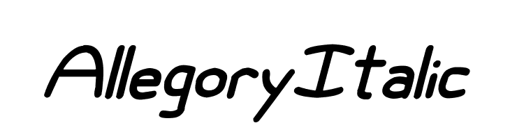 Allegory Italic Font