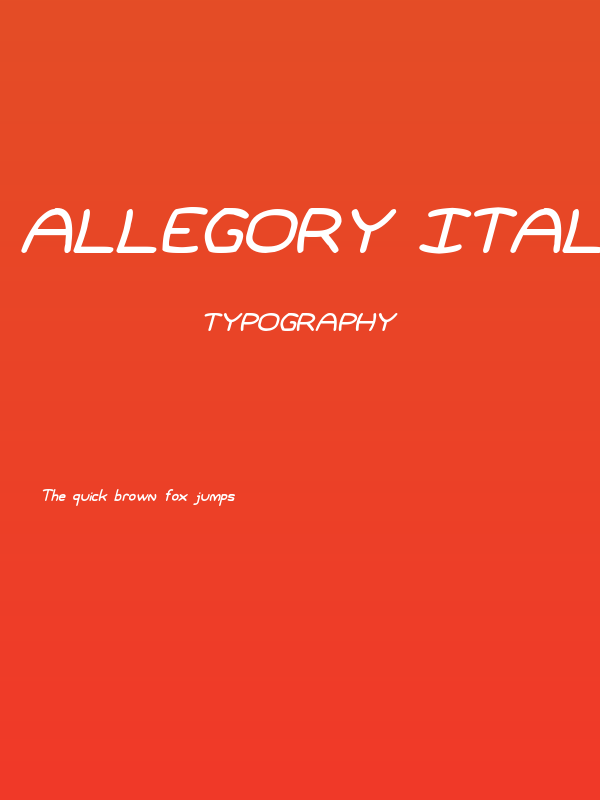 Allegory Italic Poster