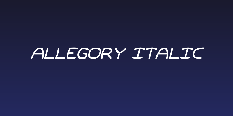 Allegory Italic Social Header