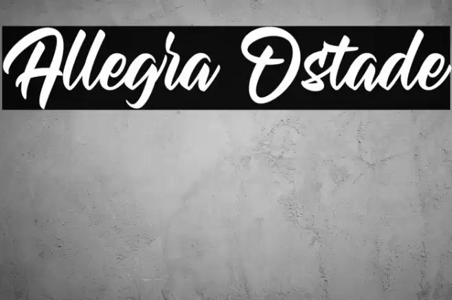 Allegra Ostade Font examples