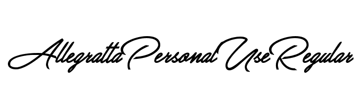 Allegratta Personal Use Regular Font