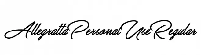 Allegratta Personal Use Regular  नि: शुल्क फ़ॉन्ट्स डाउनलोड
