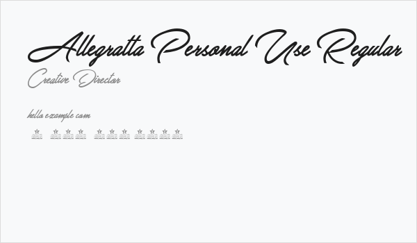 Allegratta Personal Use Regular Business Card