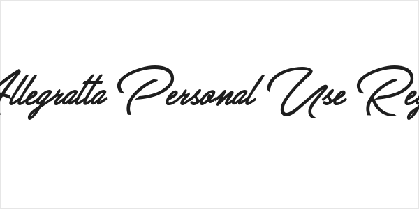 Allegratta Personal Use Regular Logo