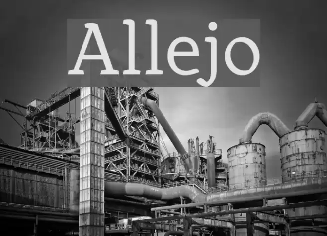 Allejo Font examples