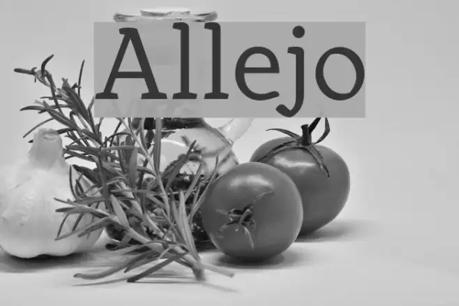 Allejo Font examples