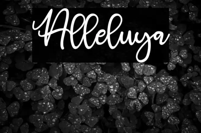 Alleluya Font examples