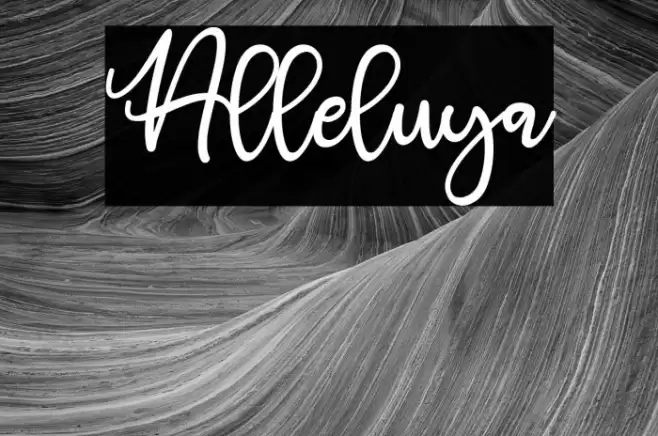 Alleluya Font examples