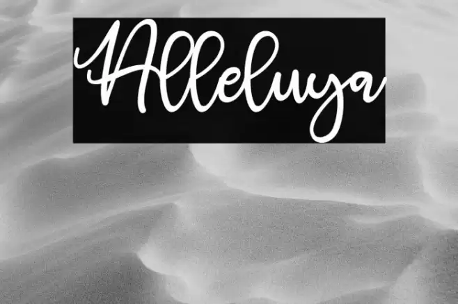 Alleluya Font examples