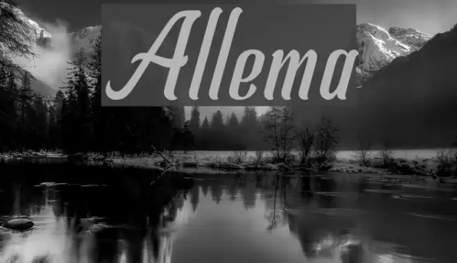 Allema Font examples