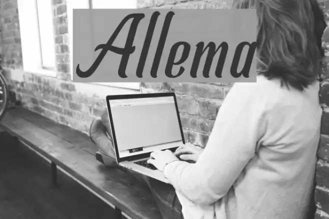 Allema Font examples