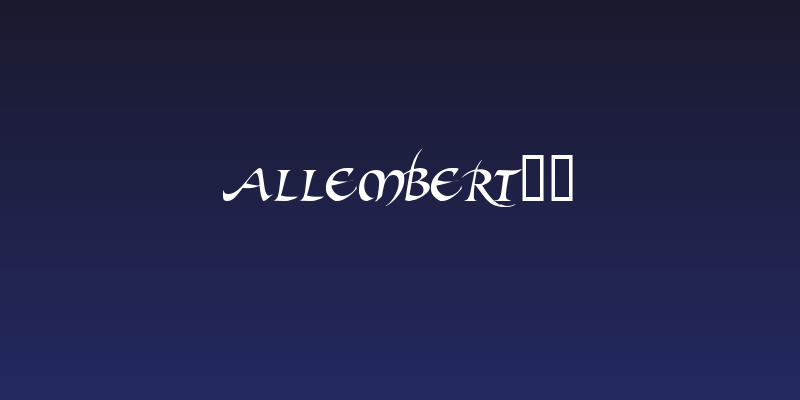 Allembert!" Social Header