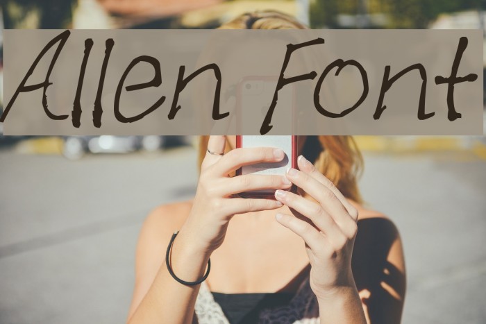 Allen Font examples
