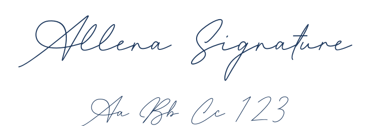 Allena Signature Font Preview