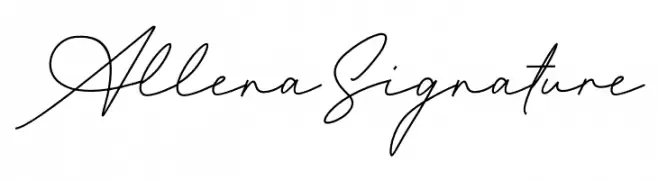 Allena Signature Schriftart