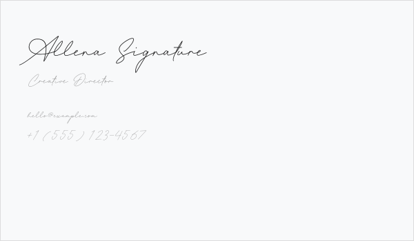 Allena Signature Business Card
