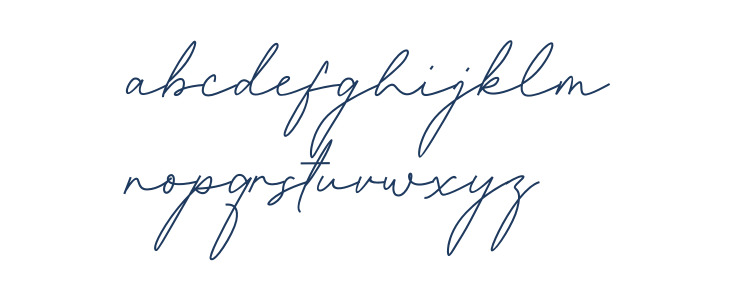 Allena Signature Lowercase